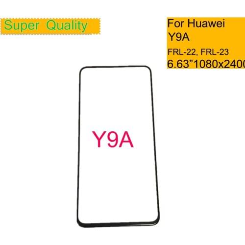 10Pcs/Lot For Huawei Y9a Touch Screen Touch Panel Front Outer Glass Y9A FRL-22 FRL-23 FRL-L22 LCD Glass Lens Replacement