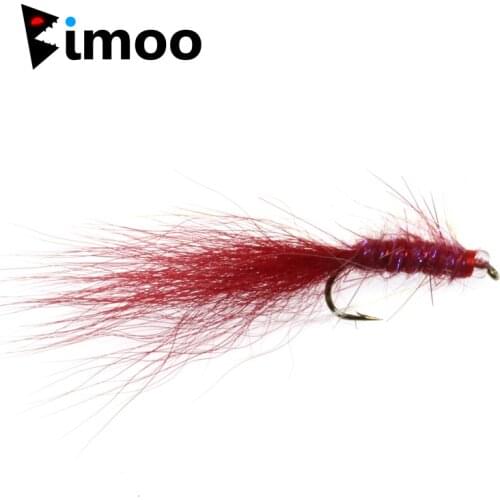 10PCS Bead head Krystal Bugger red 10# frontier fly Fishing flies Streamer