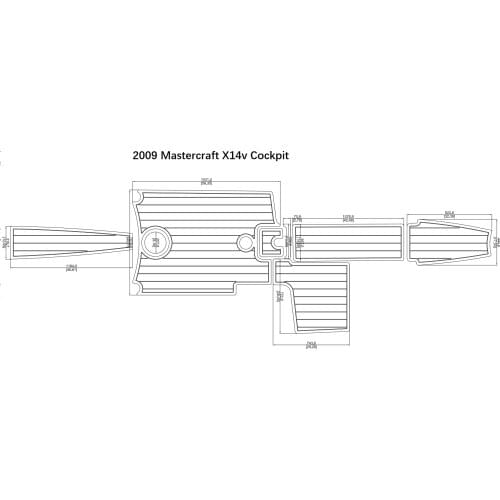 2009 Mastercraft X14v Cockpit Pad Boat EVA Teak Decking 1/4" 6mm