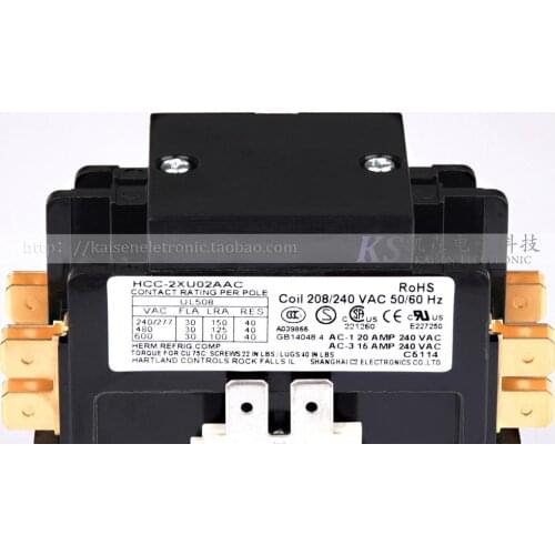 208V-240V 30A HCC-2XU02AAC bipolar two-pole air conditioning heat pump ice machine AC contactor