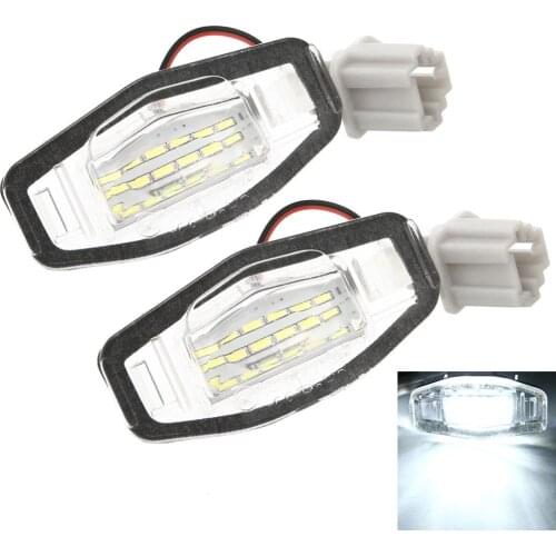 2x 18 Direct Fit LED License Number Plate Light for Acura TL TSX MDX Honda Civic Accord Odyssey Pilot Xenon White