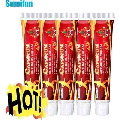 5pcs Sumifun Hot Pepper Cream Rheumatoid Arthritis joint Knee Pain Relief Capsicum Arthritis Ointment Chinese Medicine Plaster