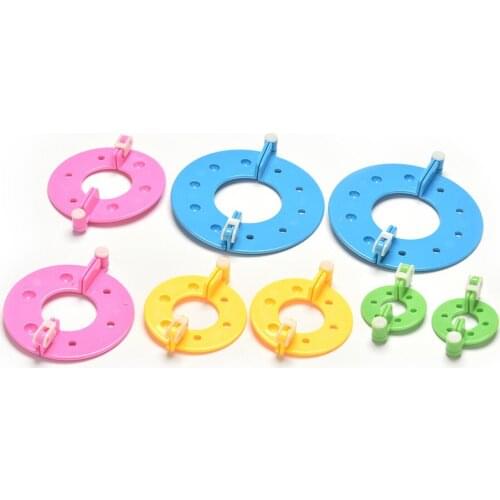 8PCS DIY needlework fun and Easy Pompon Set Appareil Bommel Pom Pom Maker Clover Fluff Ball Weaver Needle Craft Knitting Tool