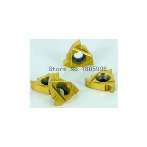 Free shopping 10pcs 16ER 2.5 ISO Threaded Inserts Indexable Tungsten Carbide Threading Lathe Inserts for Threaded Lathe Holder