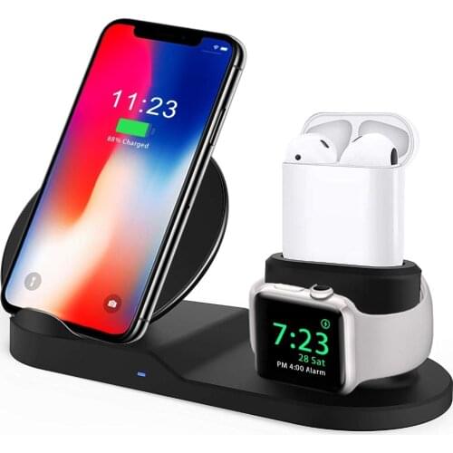Wireless Charger, Compatible iph one Charger, 3-in-1 Replacement Charging Station for iph one Xs/X Max/XR/X/8/8Plus/Watch