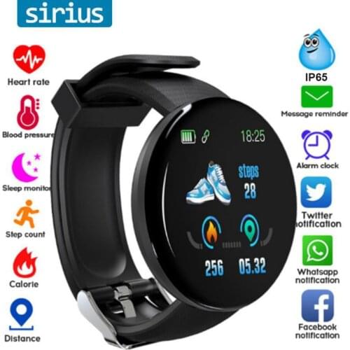 D18S Bluetooth-compatible 1.44 Inch Smart Watch Blood Pressure Heart Rate Sleep Monitor Sport Fitness Bracelet Men Women Band