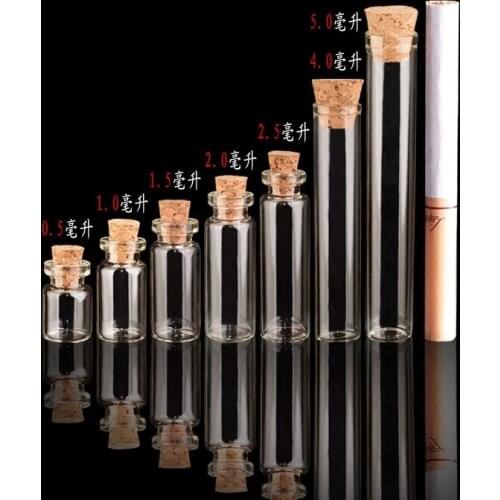 528 x Mini Clear Cork Glass Bottles Dia12mm Wish Draft Vials For Wedding Birthday Party Gift DIY Vial Pendan