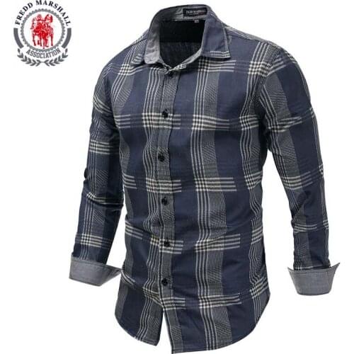 Мужские хлопковые рубашки Fredd Marshall China At AliExpress