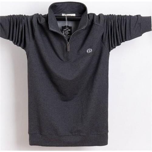 Big Size 5XL 6XL Mens Long Sleeve Fashion Casual Loose T Shirts Cotton Thick Top Men Fat Brand Clothing