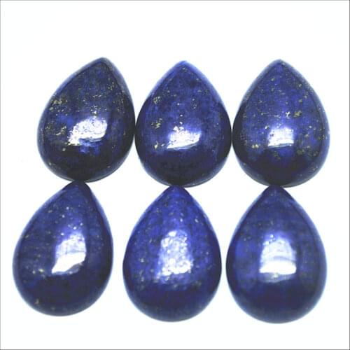 5pcs nature lapis lazuli tear drop shape stone cabochons lapis CABS 10x14mm 13x18mm 18x25mm hot selling NO HOLE CABS