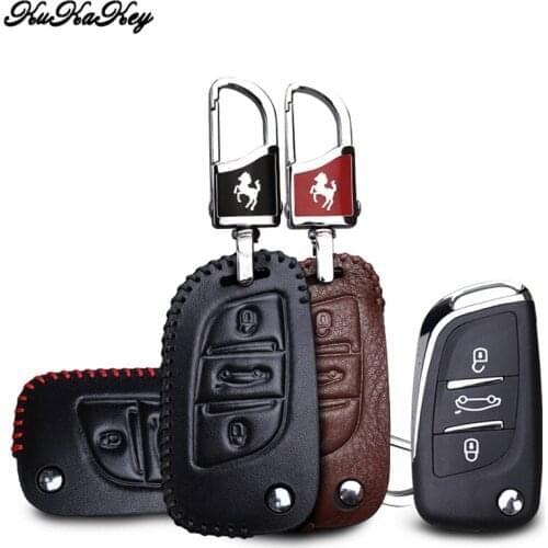 Leather Car Key Cover Key Holder For Citroen C1 C2 C3 C4 C5 C4L C6 C8 Coupe VTR Berlingo DS3 DS4 DS5 DS6 Xsara Picassa Elysee