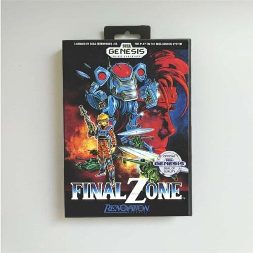 Final Zone - USA Cover With Retail Box 16 Bit MD Game Card for Sega Megadrive Genesis Video Game Console