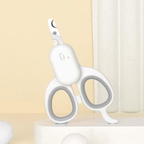 Pet Nail Clippers USB Charging Anti-Blood Line LED Light Irradiation Comfortable and Non-Slip Durable Pet Supplies