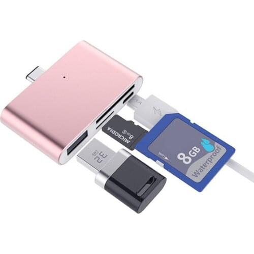 Larryjoe USB Type C Card Reader Type-C Hub USB-C Adapter converter for Phone/Computer Date Transfer to USB/TF/SD/ Micro USB