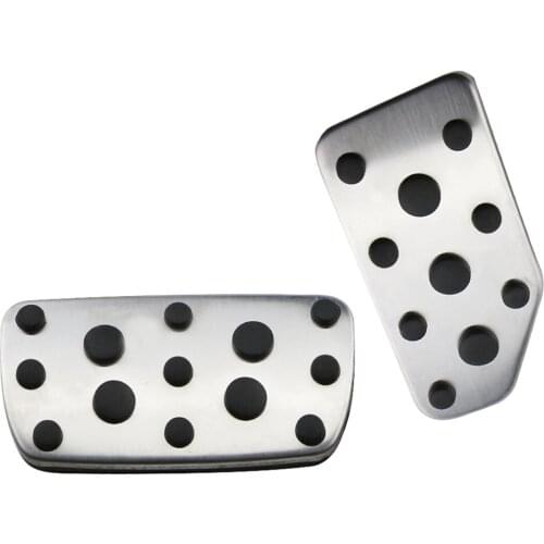 Left Hand Drive Car Silver Auto Trans Brake Gas Pedal Cover Pad Kit Fit For Subaru Forester Impreza XV 2019 2020 2021