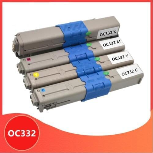 Color Toner kit c332 printer toner cartridge Compatible for OKI C332 MC363 C332dn copier toner printer KCMY