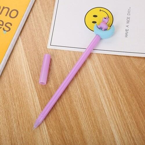 20PCs Cartoon Moonlight Unicorn Gel Pens Set Creative Stationery Cute Moon Pony Signature Pen Cute Stationary Gifts Wholesale