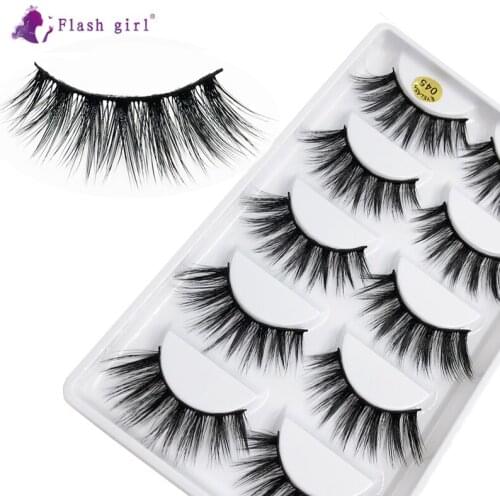 Flash Girl 25 Styles False Eyelashes 3D Mink Lashes Natural Long Soft Eyelash Makeup Fake Eyelashes Beauty Extension Tools