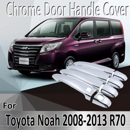 For Toyota Noah NAV1 Voxy R70 2008~2013 2009 2010 Styling Stickers Decoration Chrome Door Handle Cover Refit Car Accessories