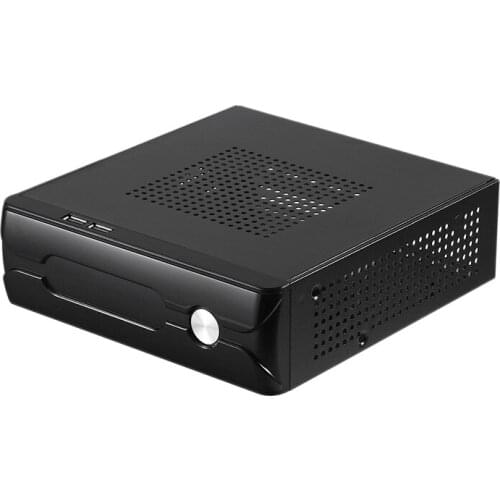 Desktop Power Supply Gaming HTPC Host Office Home 2.0 USB Mini ITX with Radiator Hole Computer Case Practical Horizontal Chassis
