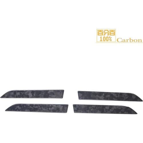 New Arrival 4 PCS Forged Carbon Fiber Outer Door Handle Cover Trims For Tesla Model X SUV Exterior Sticker