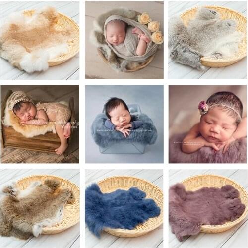 Newborn photography props background blanket baby photograph rabbit blanket baby photograph basket cushion