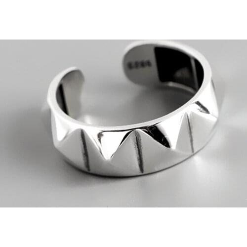 Wedding Rings Fashion Geometric Rhombus Vintage for Women Personality Party Jewelry Gift Adjustable Rings