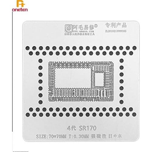 For APPLE Mac Laptop 4 CPU Tin Planting Platform SR170 BGA Reballing Stencil Amao Magnetic Steel Ball Plant Net