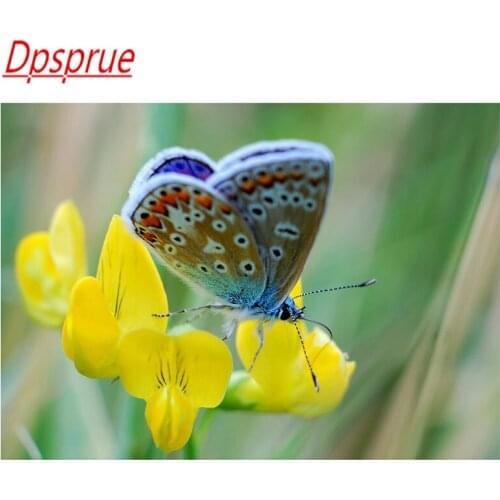 Dpsprue 5D Full Square / Round DIY Diamond Painting Cross Stitch Animal Butterfly 3D Embroidery Diamond Mosaic Home Decor Gift