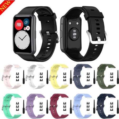 Watchbands for HUAWEI Watch FIT Strap Silicone Soft Smart Wearable Accessories for Huawei Fit Bracelet WristStrap Global Version