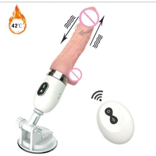 Luxurious Heating Automatic Telescopic Thrusting Dildo Vibrator Machine USB Magnetic Charge Vibration Women Viginal Stimulate