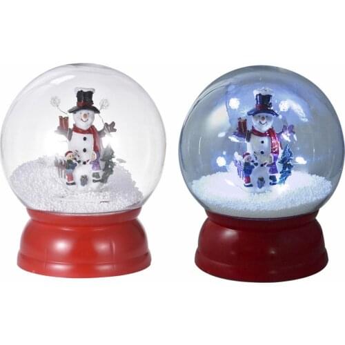 Christmas Musical Snow Globe Night Light Music Box Christmas Gift Decoration USB Battery Snowmen LEDs Fairy Lights