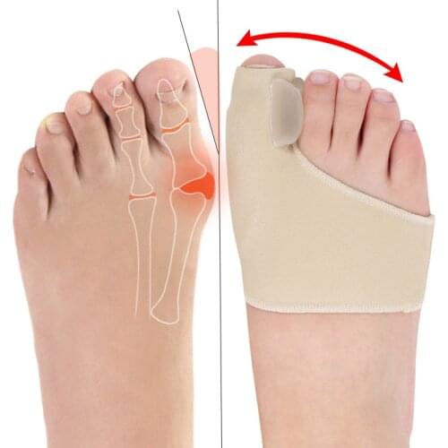2Pcs=1Pair Toe Separator Hallux Valgus Bunion Corrector Orthotics Feet Bone Thumb Adjuster Correction Pedicure Sock Straightener