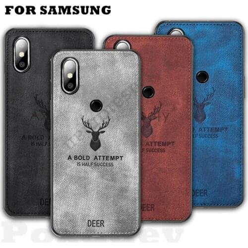 Cloth Case For Samsung Galaxy A10 A20 A30 A40 A50 A60 A70 A10S A20S A30S A01 Core A6 A7 A8 Plus 2018 Deer Cover Protective shell
