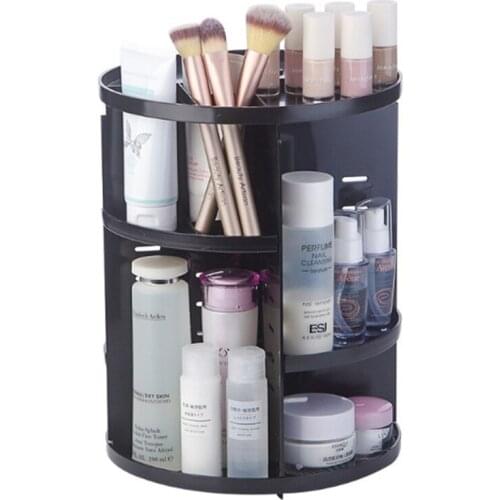 30.4*23cm 360-degree Rotating Makeup Organizer Box Brush Holder Jewelry Organizer Case Jewelry Makeup Cosmetic Storage Box