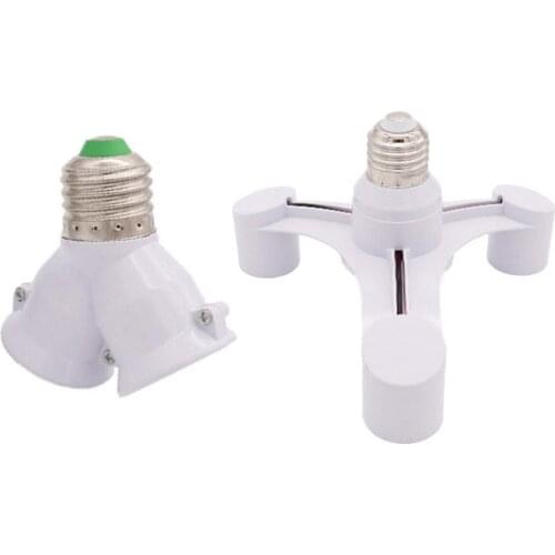 1PC LED Lamp Splitter E27 to E27 Extended Lights Socket Holder Lighting Adapter 2/3 Heads Base LED L9J9