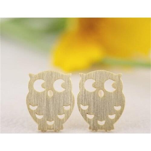 10pcs/lot Personality Fashion Owl Animal Earrings Jewelry Cute Mascot Jewelry Night Owl Studs Earrings