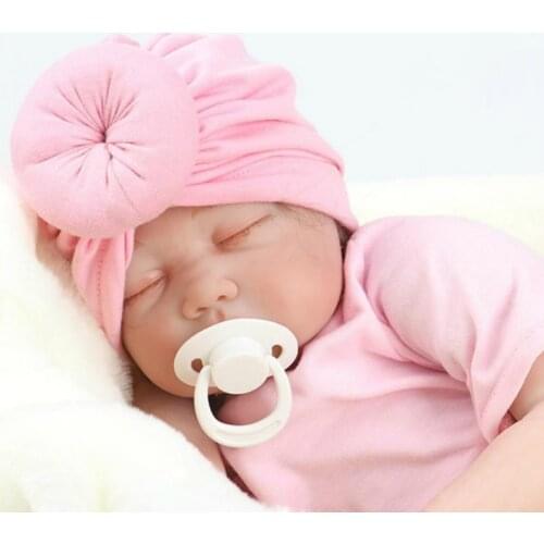 10pcs Wholesale Infant Newborn Kids Baby Hats Donut Turbans Caps Lovely Children Wrinkle Solid Caps Toddler Cap Accessories