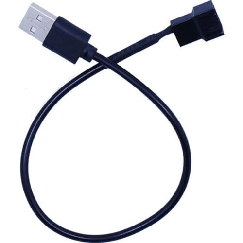 30cm 3pin Or 4pin Fan To USB Adapter Cables 3/4 Pin Computer PC Fan Power Cable Connector Adapter 5V Connect