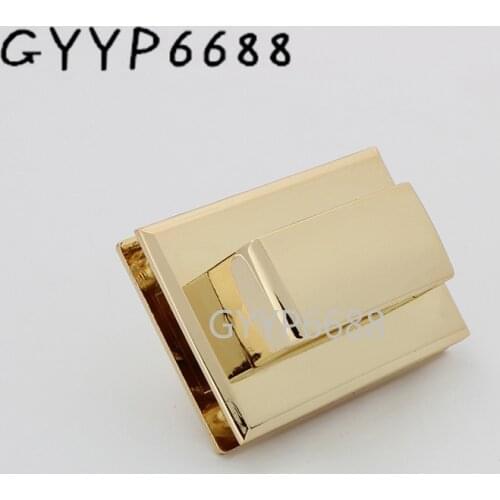 5sets rectangle shape 53*33mm high quality metal lock for woman genuine leather bag decorative hardware alloy lock