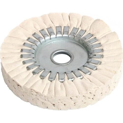 6" Cotton Airway Buffing Wheel Cloth Open Bias Polishing Buffs Wheel White Arbor 22mm