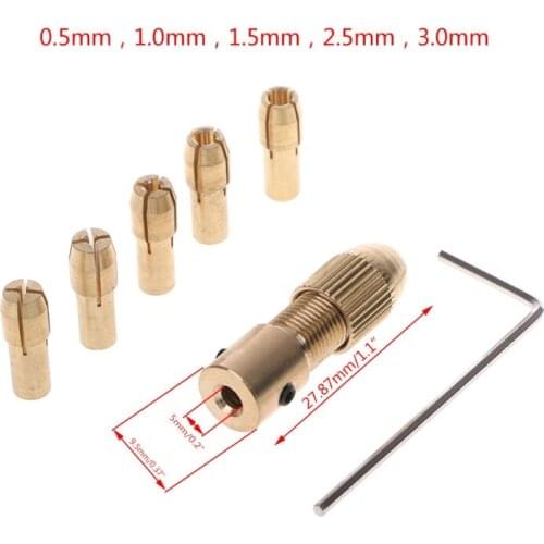 7Pcs/Set 2/2.35/4.05/5.05mm Electric Motor Shaft Mini Chuck Fixture Clamp 0.5-3.0mm Small To Drill Bit Micro Chuck Fixing Device