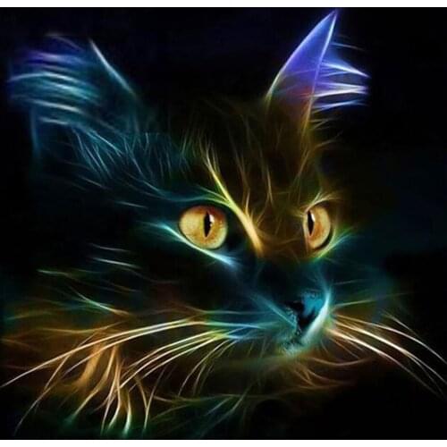 5D DIY Diamond Painting "Animal Cat" Rhinestone Picture Full Square/Round Diamond Embroidery Cross Stitch Kits Diamond Mosaic