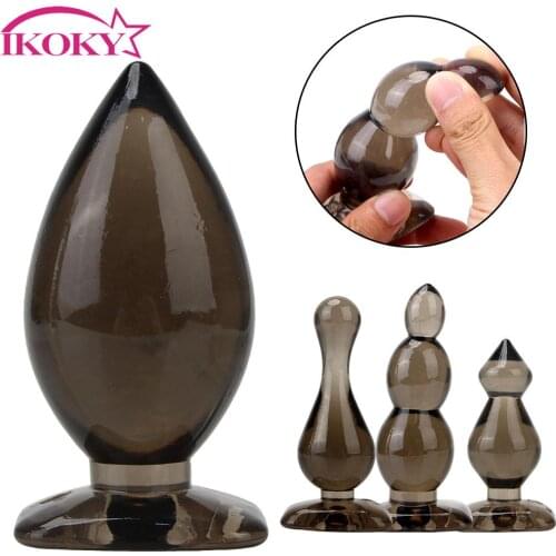 Anal Bead Prostate Massager Butt Plugs Adult Product Silicone Jelly Anal Plug For Woman Men Gay