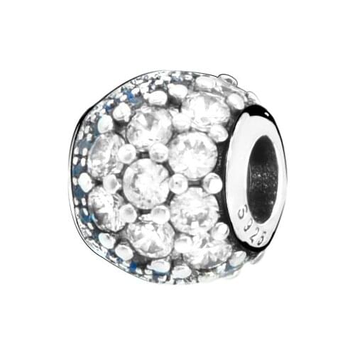 Birthday Gift 925 Sterling Silver Beads Sparkling Pave Charm Fit Original Pandora Bracelets Women DIY Fashion Jewelry