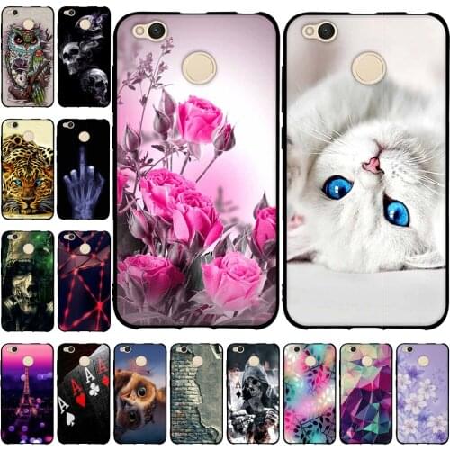 Case For Xiaomi Redmi 4X Case Silicon Back Cover Soft TPU Capa Funda Coque Shell Bumper Cat Cartoon Mobile Phone Case Protective