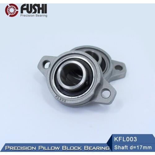KFL003 Bearing 17 mm Shaft Diameter ( 10 Pcs ) KFL Zinc Alloy Pillow Block Flange Block Bearings KFL003 FL003