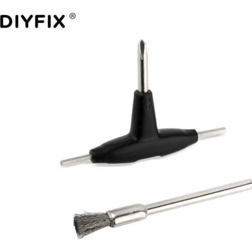 DIYFIX 2 in 1 Vape DIY Tool Kit Clean Brush Screwdriver for Electronic Cigarette Rebuildable RDA RBA DIY Atomizer Accessories