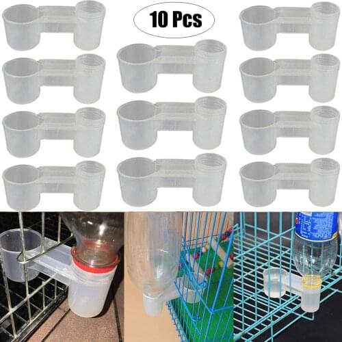 10 Pcs Pigeons Bird Drinker Feeder Fit for Soda Pop Water Bottle Cup for Chicken Birds Feeder Trough Animal Feeding Accessories