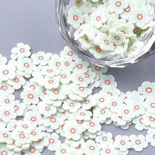 1000pcs 5~6x1mm Handmade Polymer Clay Flower Nail Art Decoration for Crafts DIY Stickers Manicure Accessories F8